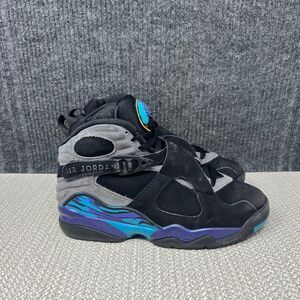 Nike Air Jordan 8 Retro Aqua Black Shoes Women’s 8.5 (7Y) 305368-006